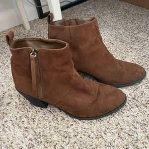Brown ankle booties